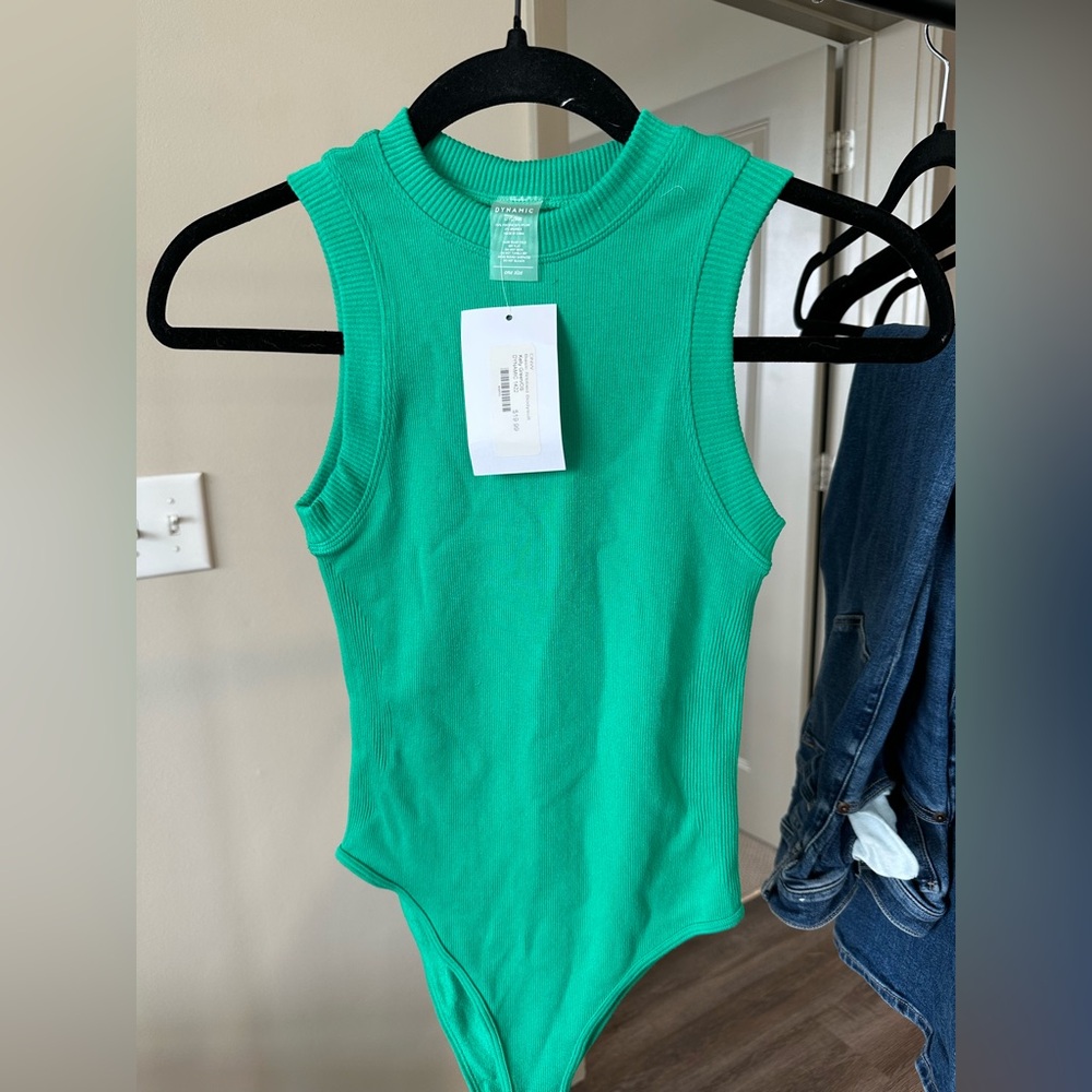 Green Sleeveless Bodysuit NWT
